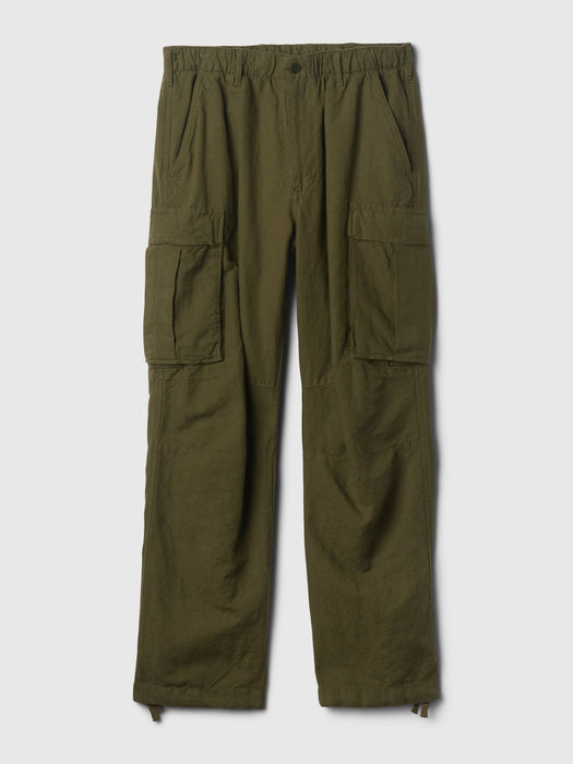 Linen-Cotton Cargo Pants