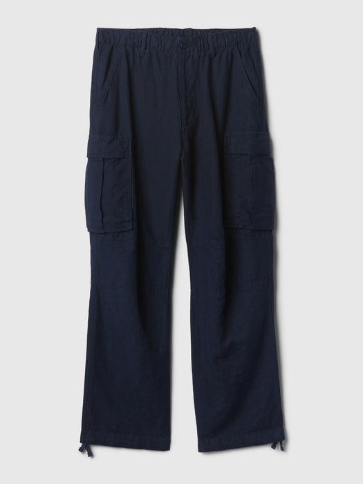 Linen-Cotton Cargo Pants