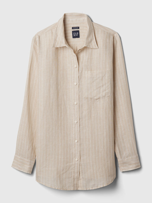 100% Linen Boyfriend Shirt