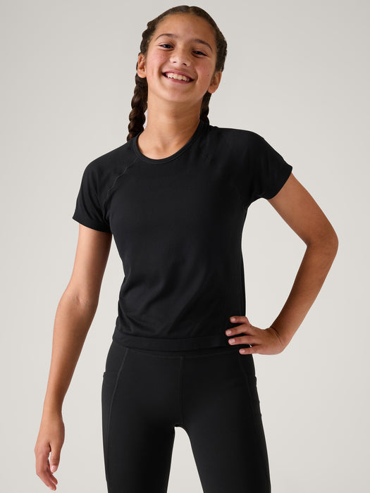 Athleta Girl Power Up Seamless Sport Length Tee