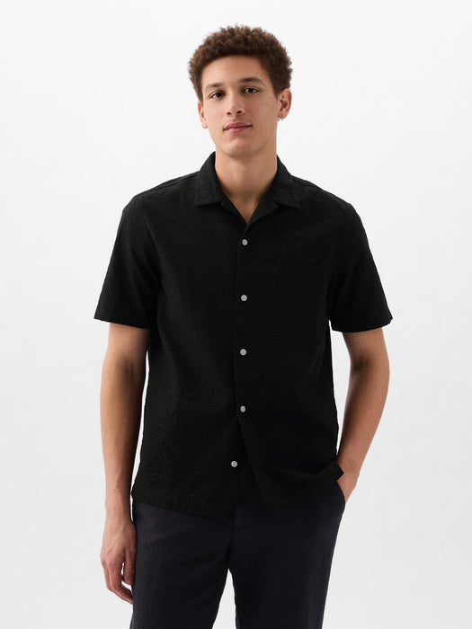 Eyelet Resort Shirt in Standard Fit