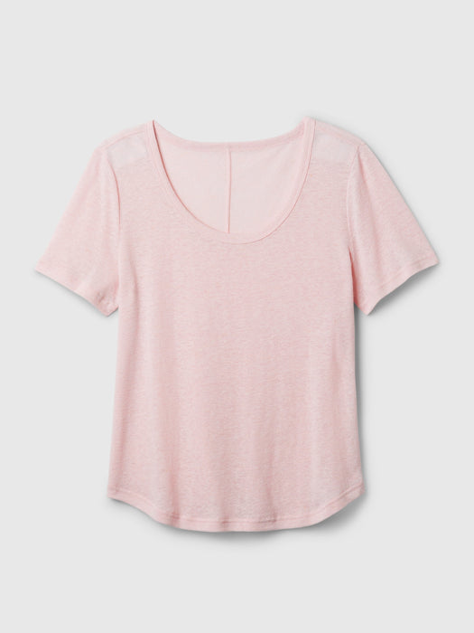 Linen-Blend T-Shirt