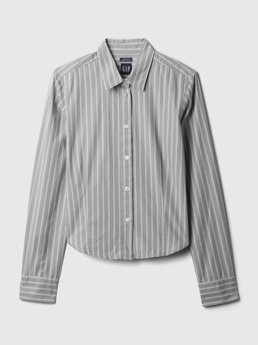 Organic Cotton Fitted Cropped Shirt