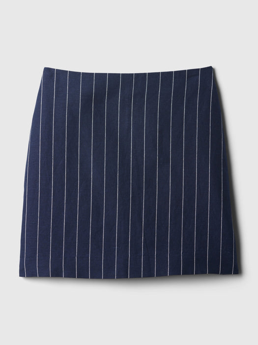 Linen-Cotton Mini Skirt