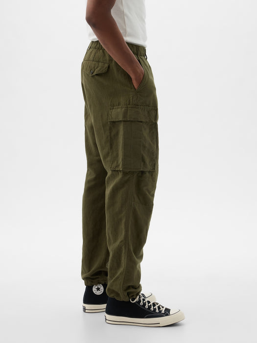 Linen-Cotton Cargo Pants