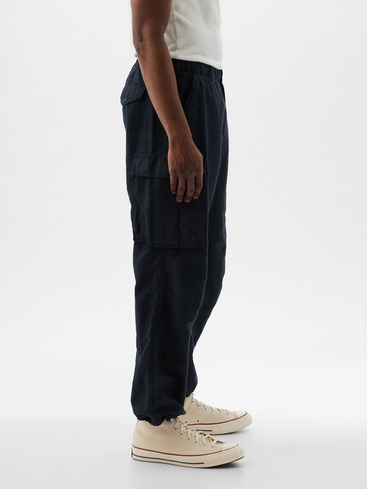 Linen-Cotton Cargo Pants