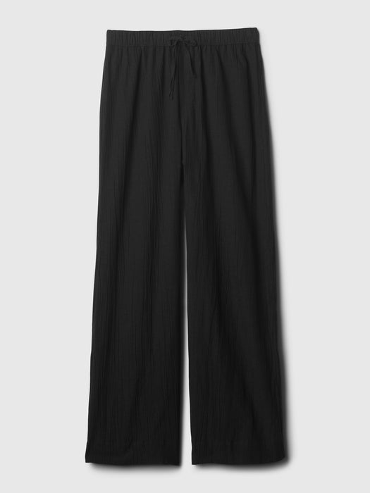 Crinkle Gauze Wide-Leg PJ Pants