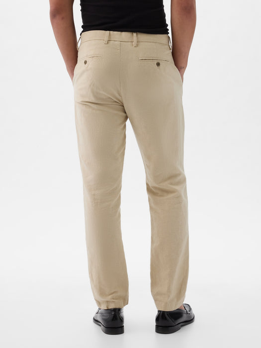 Linen-Cotton Trousers in Slim Fit