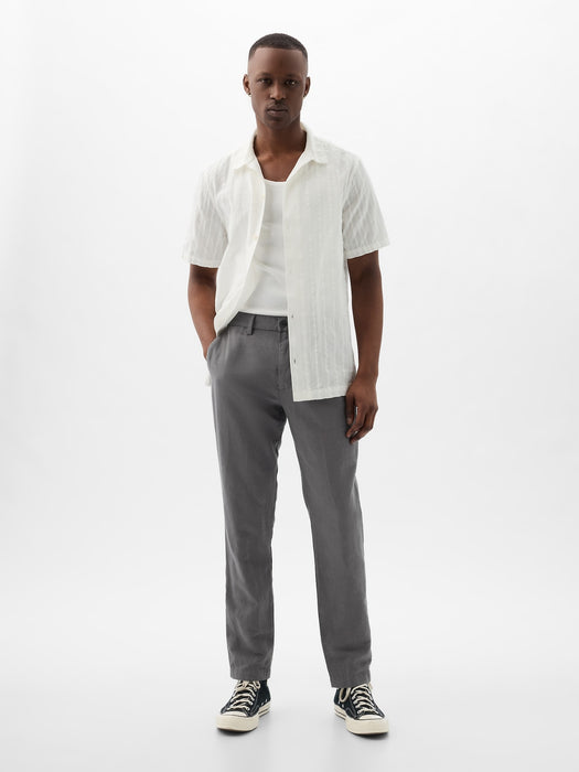 Linen-Cotton Trousers in Slim Fit