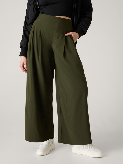 Brooklyn Heights High Rise Pleated Wide Leg Pant