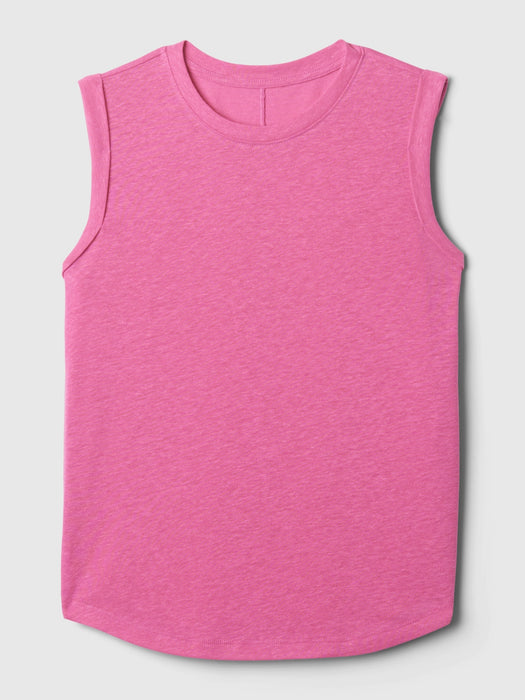 Linen-Blend Tank Top