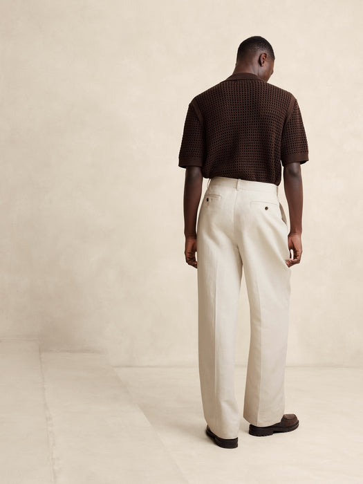 Agustin Relaxed Linen-Blend Pant