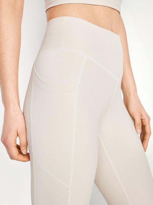 High-Waisted PowerSoft Ribbed 7/8 Leggings