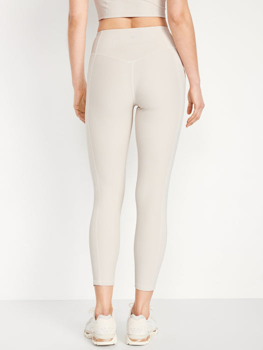 High-Waisted PowerSoft Ribbed 7/8 Leggings