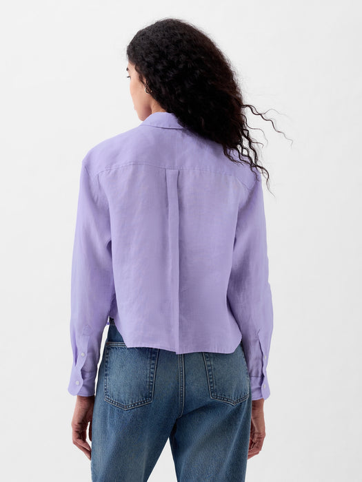 100% Linen Cropped Shirt