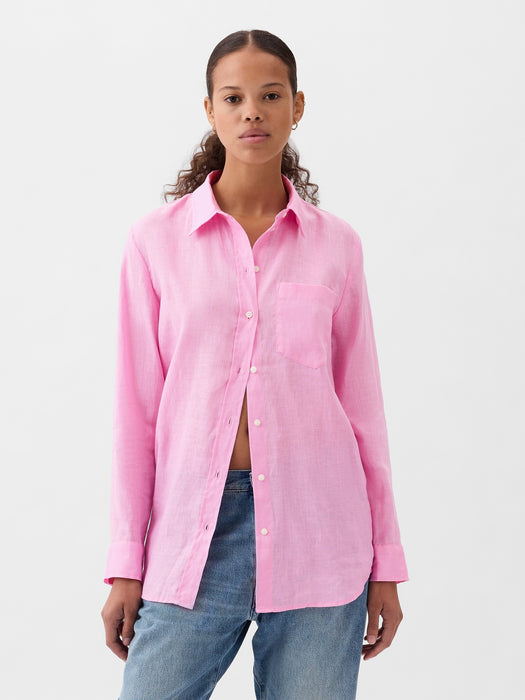 100% Linen Boyfriend Shirt