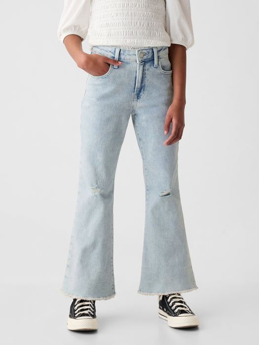 Kids High Rise '70s Flare Ankle Jeans