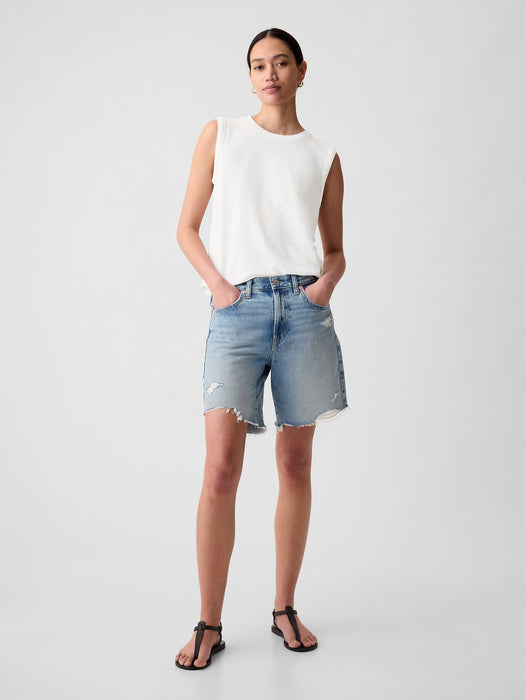 Linen-Blend Tank Top