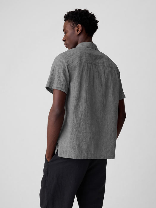 Crinkle Gauze Textured Shirt