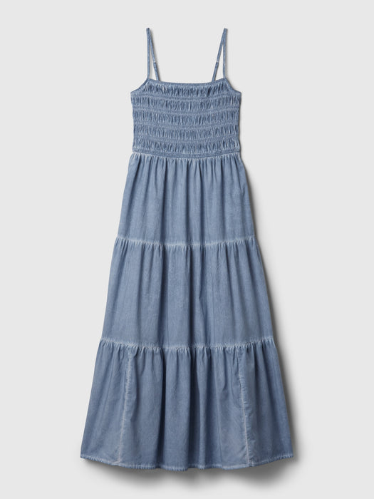 Smocked Tiered Midi Dress