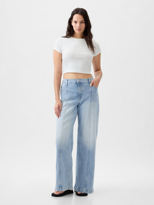 High Rise Stride Wide-Leg  Jeans