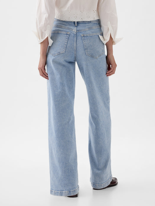 High Rise Stride Wide-Leg  Jeans