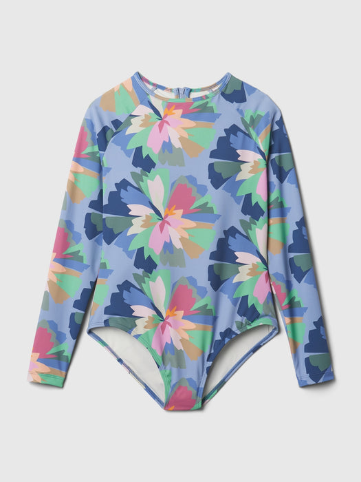 Rash Guard One-Piece Swimsuit