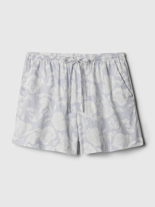 Linen-Blend PJ Shorts