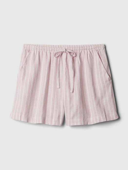 Linen-Blend PJ Shorts