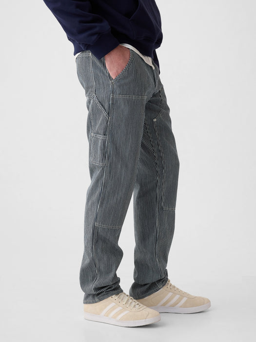 Double-Knee Railroad Striped Carpenter Jeans