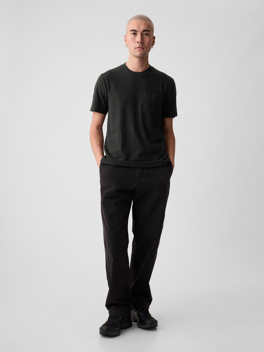 Linen-Cotton Pocket T-Shirt