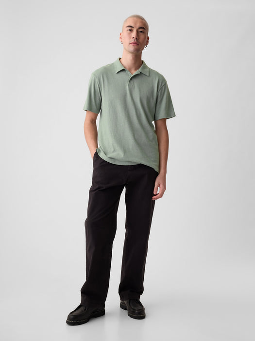 Linen-Cotton Polo Shirt