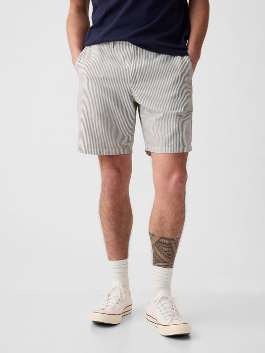 8" Linen-Cotton Shorts