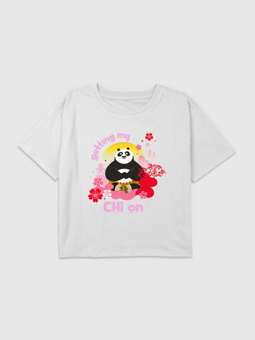 Kids Kung Fu Panda Chi Graphic Boxy Crop Tee