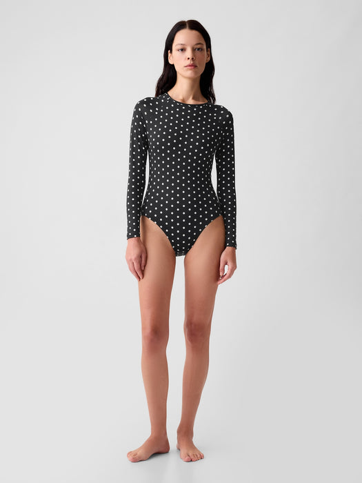 Rash Guard One-Piece Swimsuit