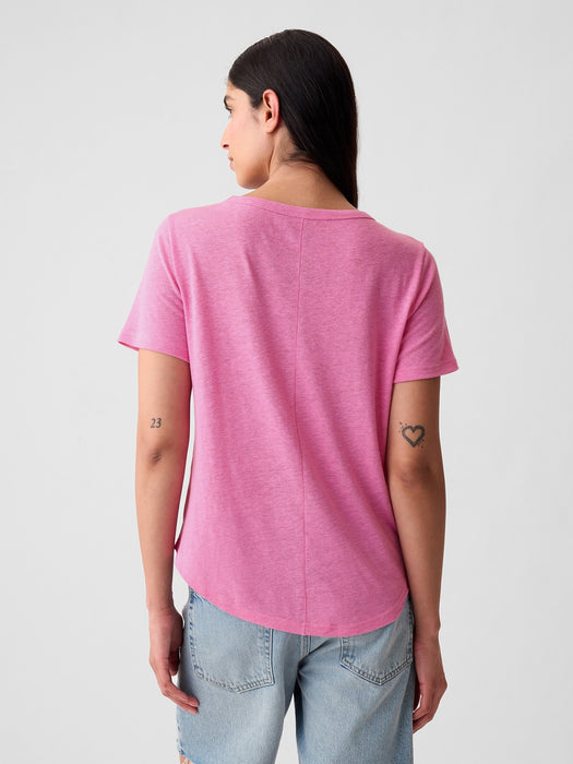 Linen-Blend T-Shirt