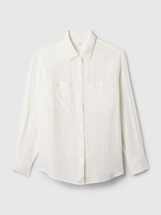 Crinkle Gauze Big Shirt