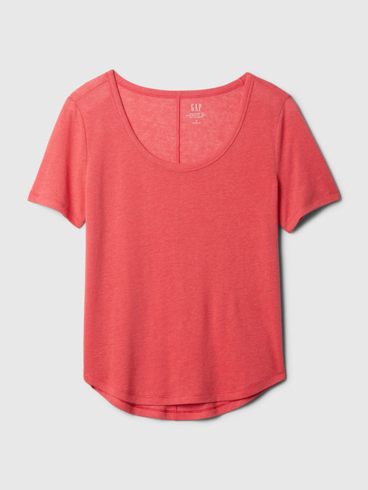 Linen-Blend T-Shirt