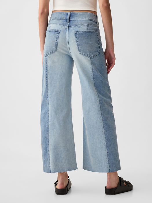 High Rise Stride Wide-Leg Ankle Jeans