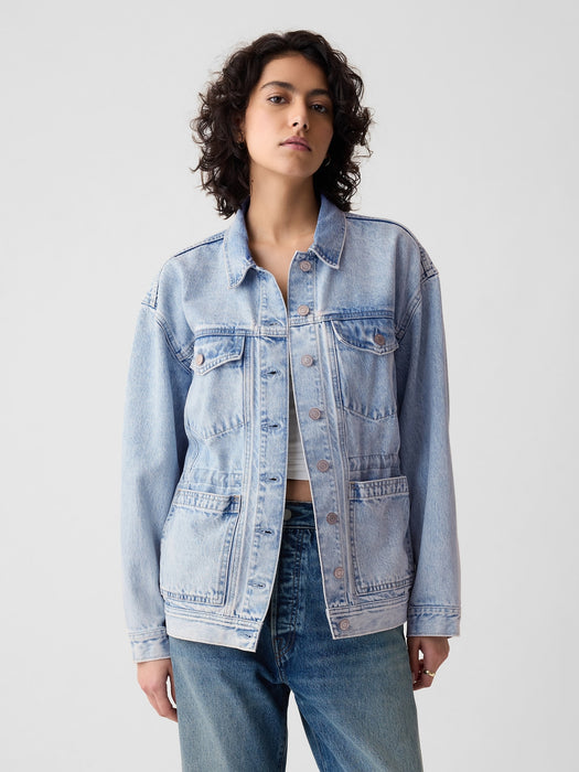 Cinched Denim Jacket