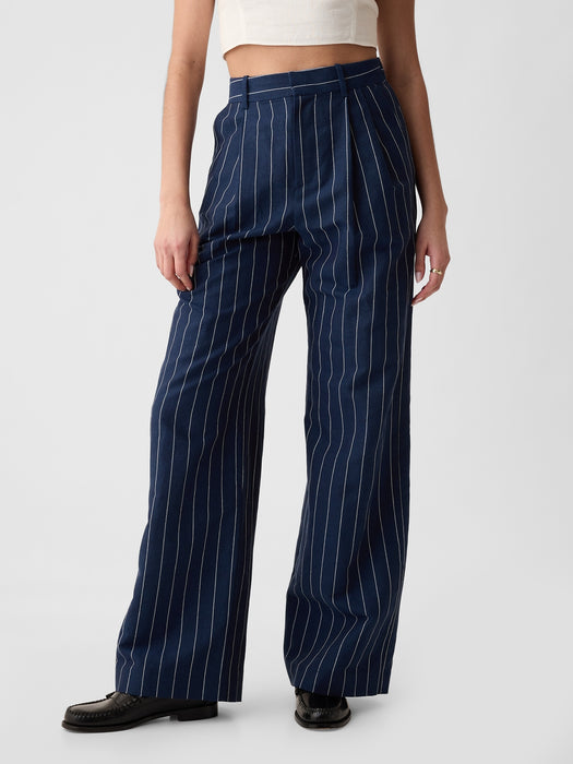 365 High Rise Linen-Cotton Trousers