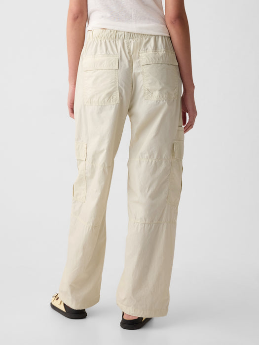 Mid Rise Cargo Parachute Pants