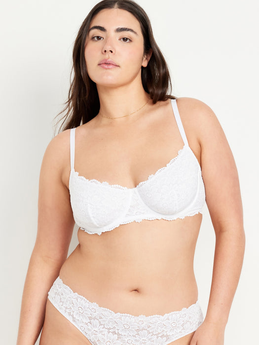 Lace Underwire Balconette Bra