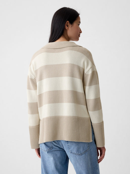 24/7 Split-Hem Polo Sweater