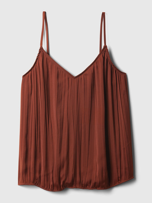 Pleated Satin Cami