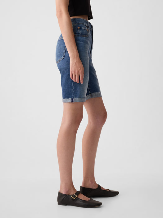 9" High Rise Bermuda Shorts