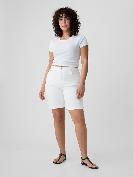 9" High Rise Bermuda Shorts