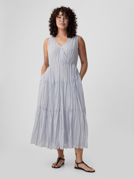 Pleated Tiered Maxi Dress