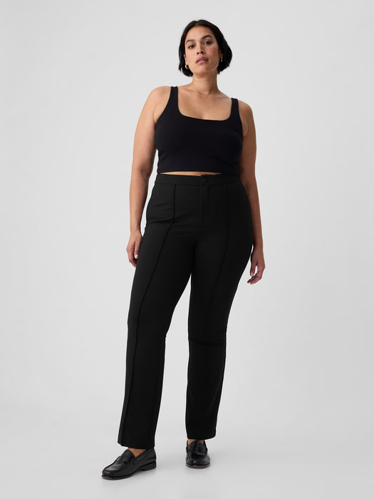 Mid Rise Ponte Crop Kick Pants