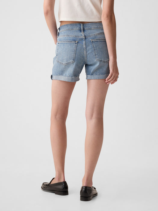 5" Mid Rise Denim Girlfriend Shorts